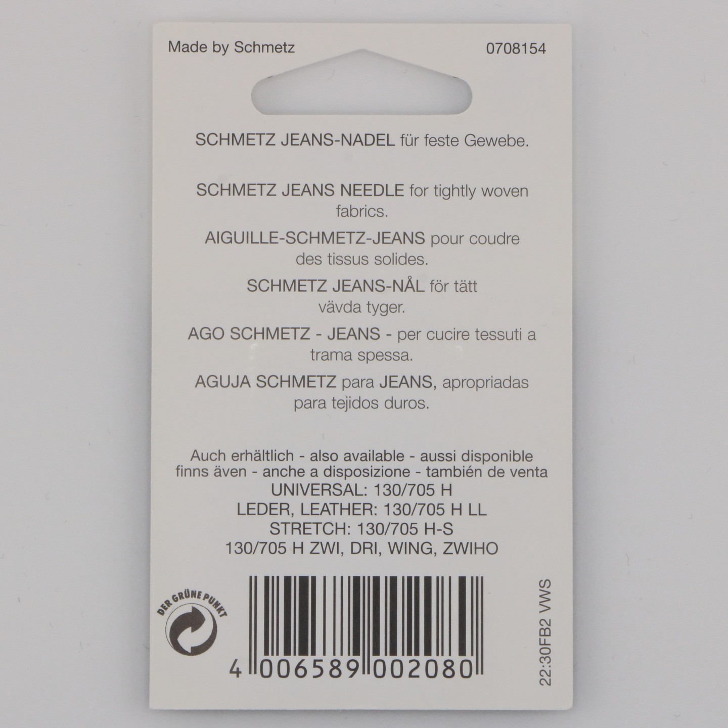 Aiguilles Jeans (assortiment)