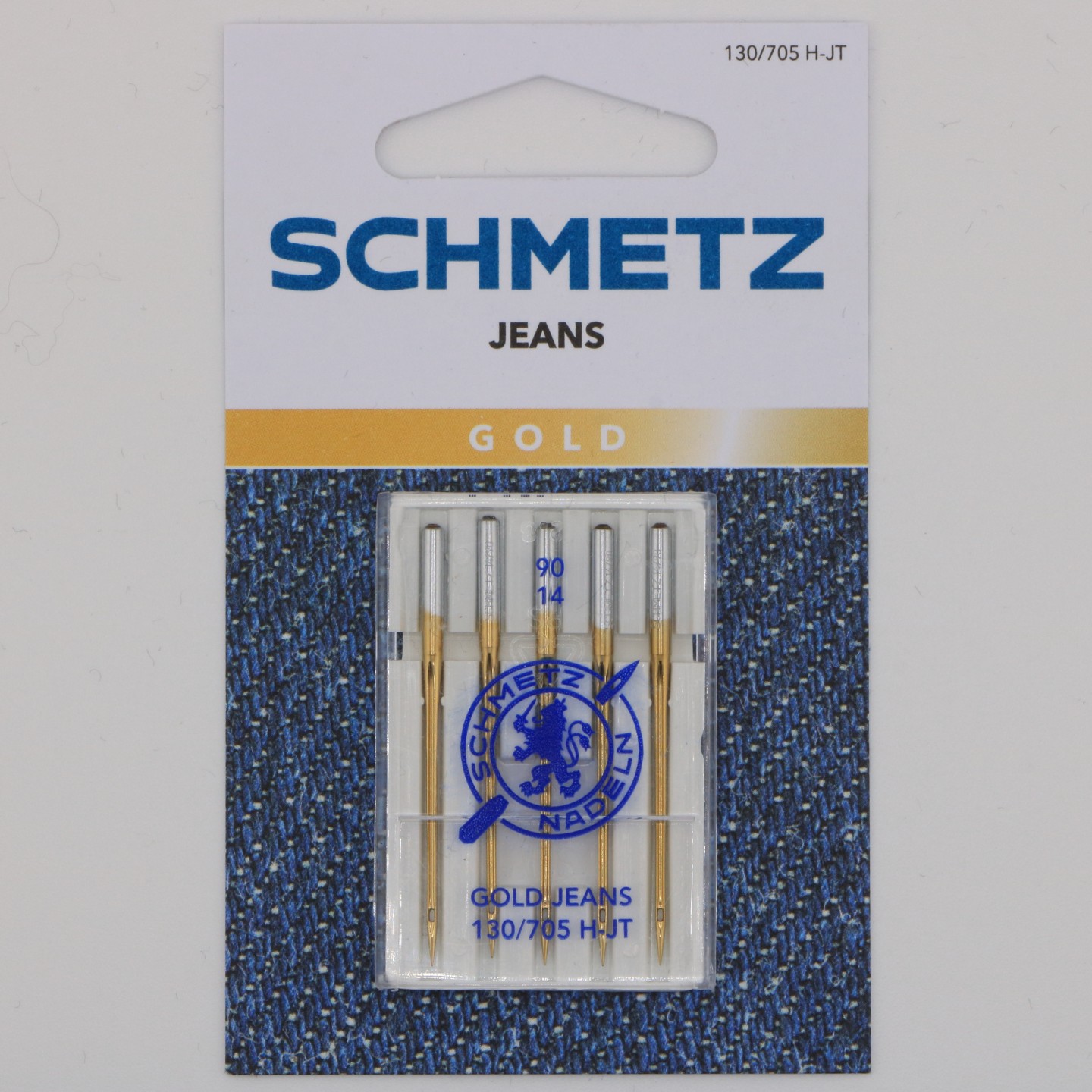 Aiguille Gold Jeans NM 90 130/705 H JT pour denim épais et projets longue durée