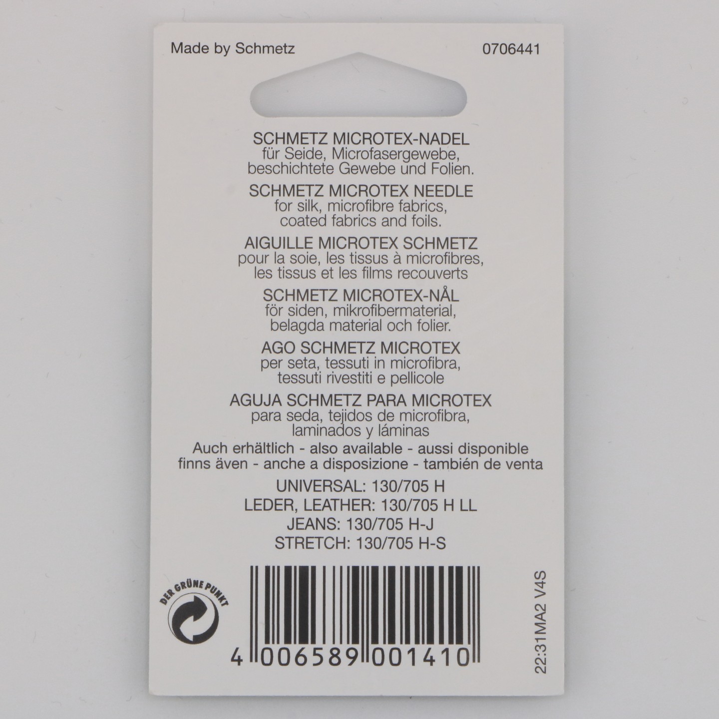 Aiguilles Microtex (assortiment)