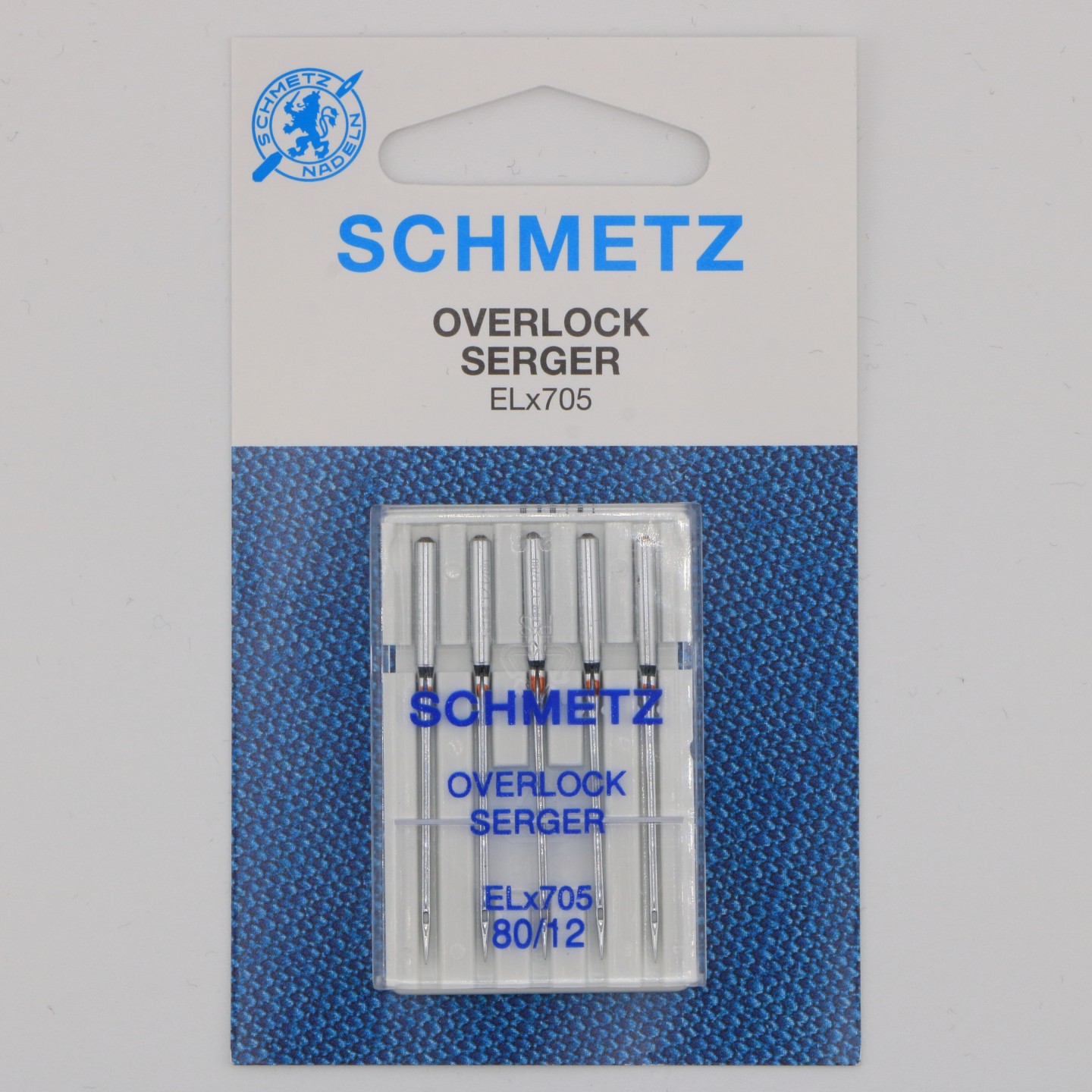 Aiguille Overlock ELx705 NM 80 pour surjeteuses et recouvreuses, idéale pour tissus tissés