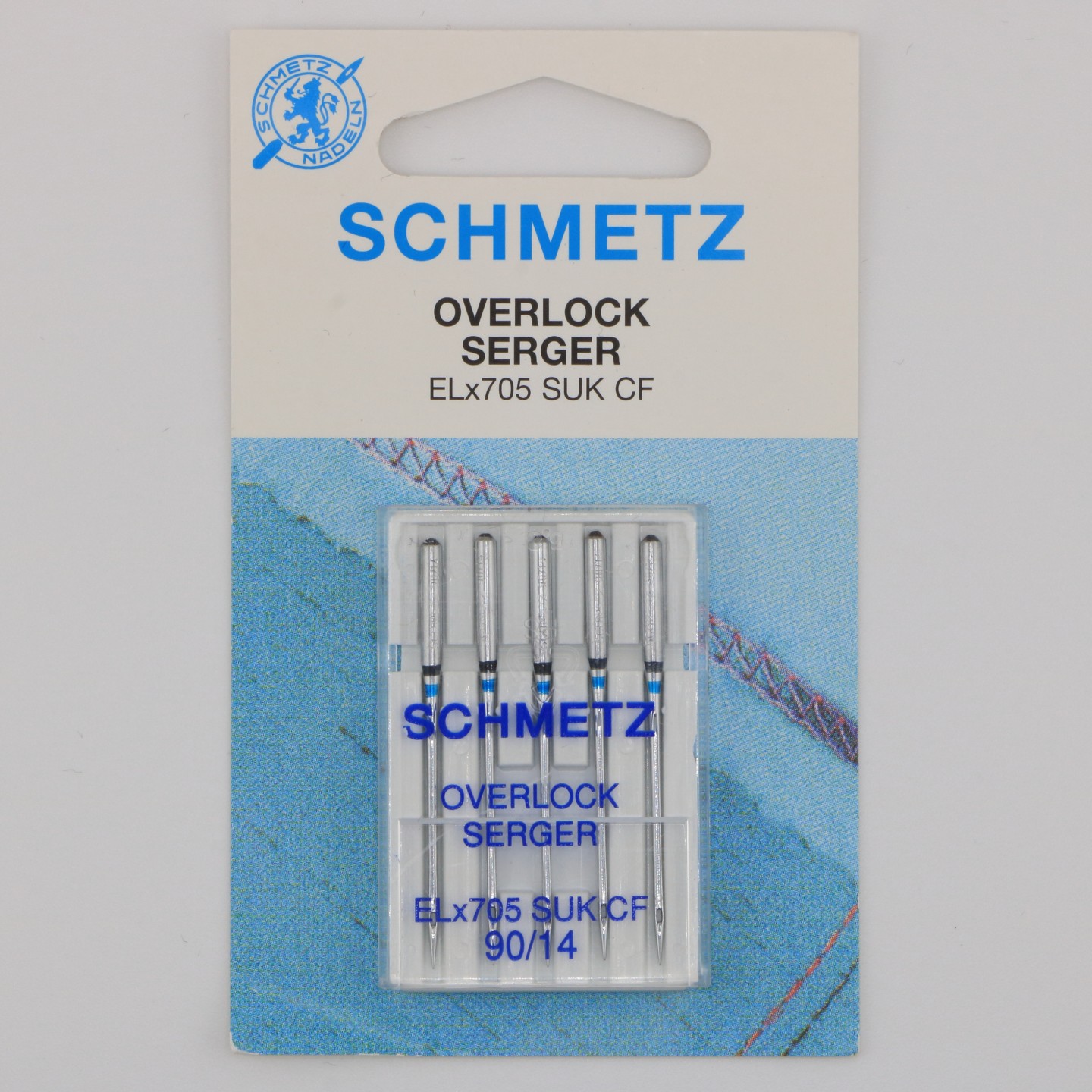 Aiguille Overlock ELx705 CF SUK NM 90 pour maille épaisse et tissus très extensibles