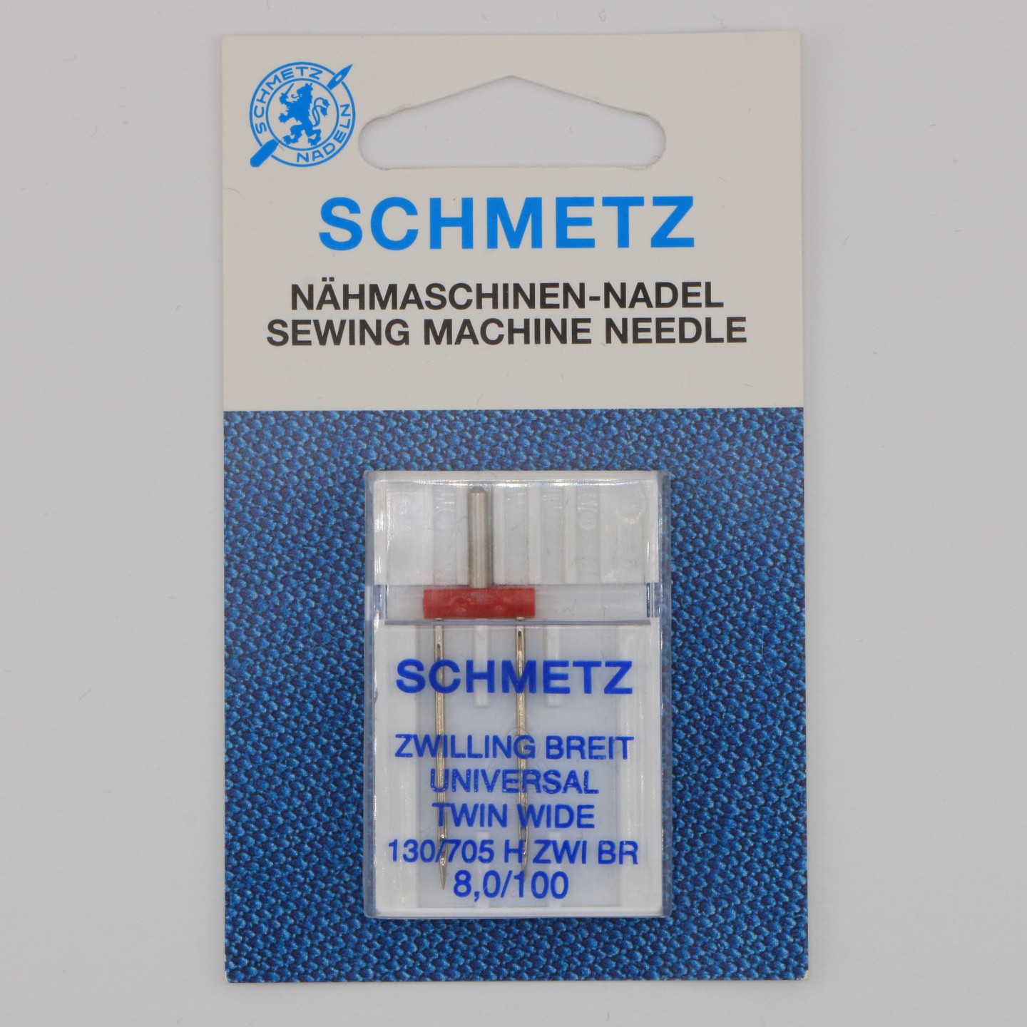 Aiguille Double Universelle EC 8,0 NM 100 pour effets décoratifs extra larges sur tissus épais