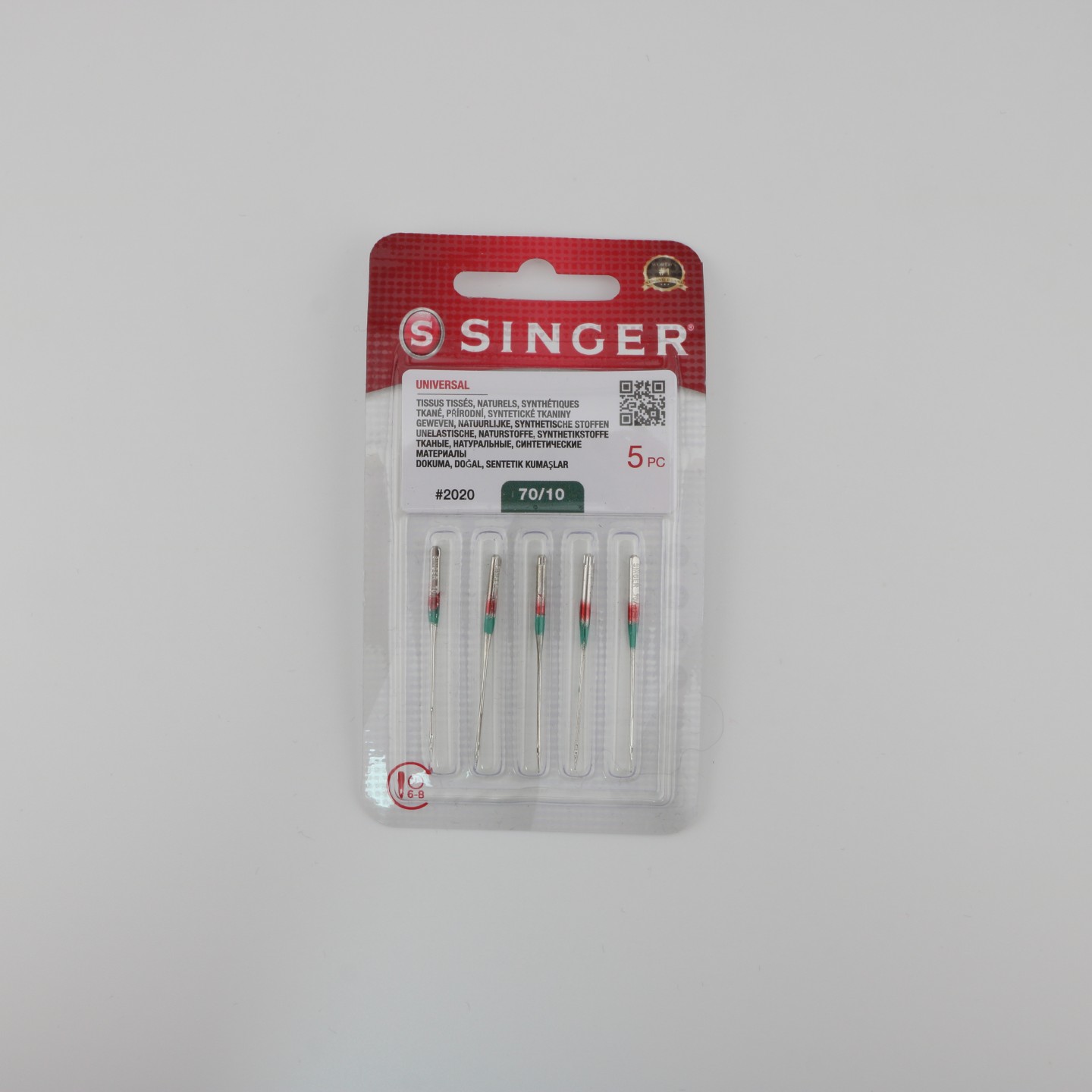 Aiguilles 2020 NM 70 Universelles (x5) pour couture sur tissus tissés légers