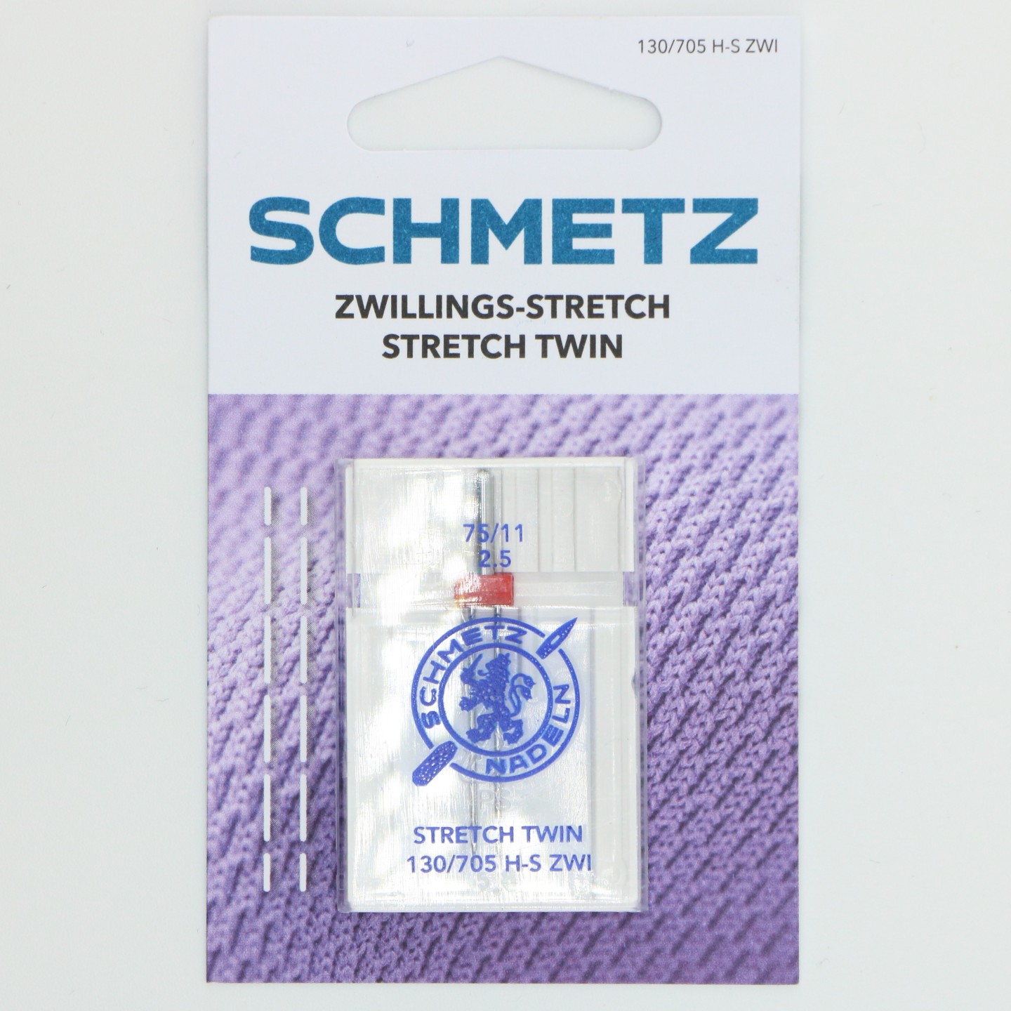 Aiguille Double Stretch EC 2,5  NM 75 130/705 H S ZWI pour coutures élastiques et ourlets parfaits