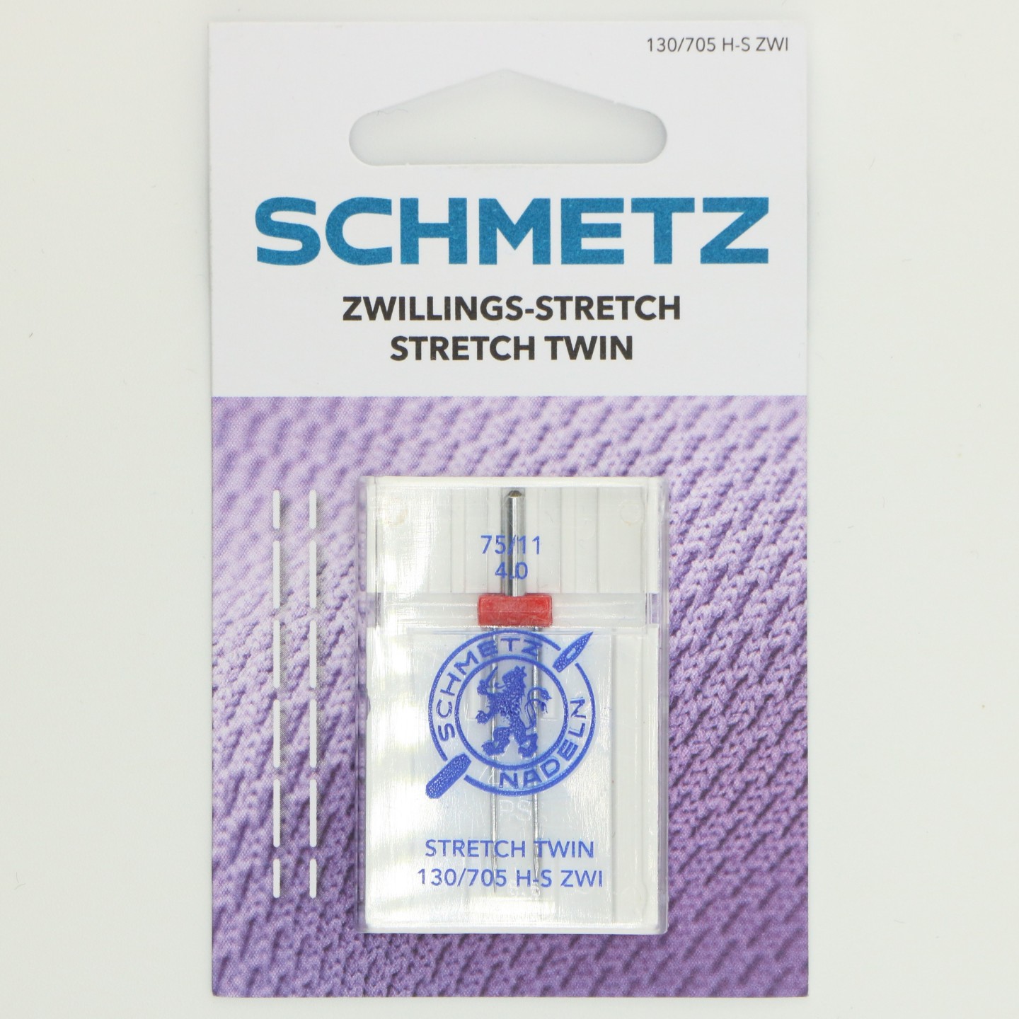 Aiguille Double Stretch EC 4,0 NM 75 pour ourlets élastiques larges sur tissus en maille