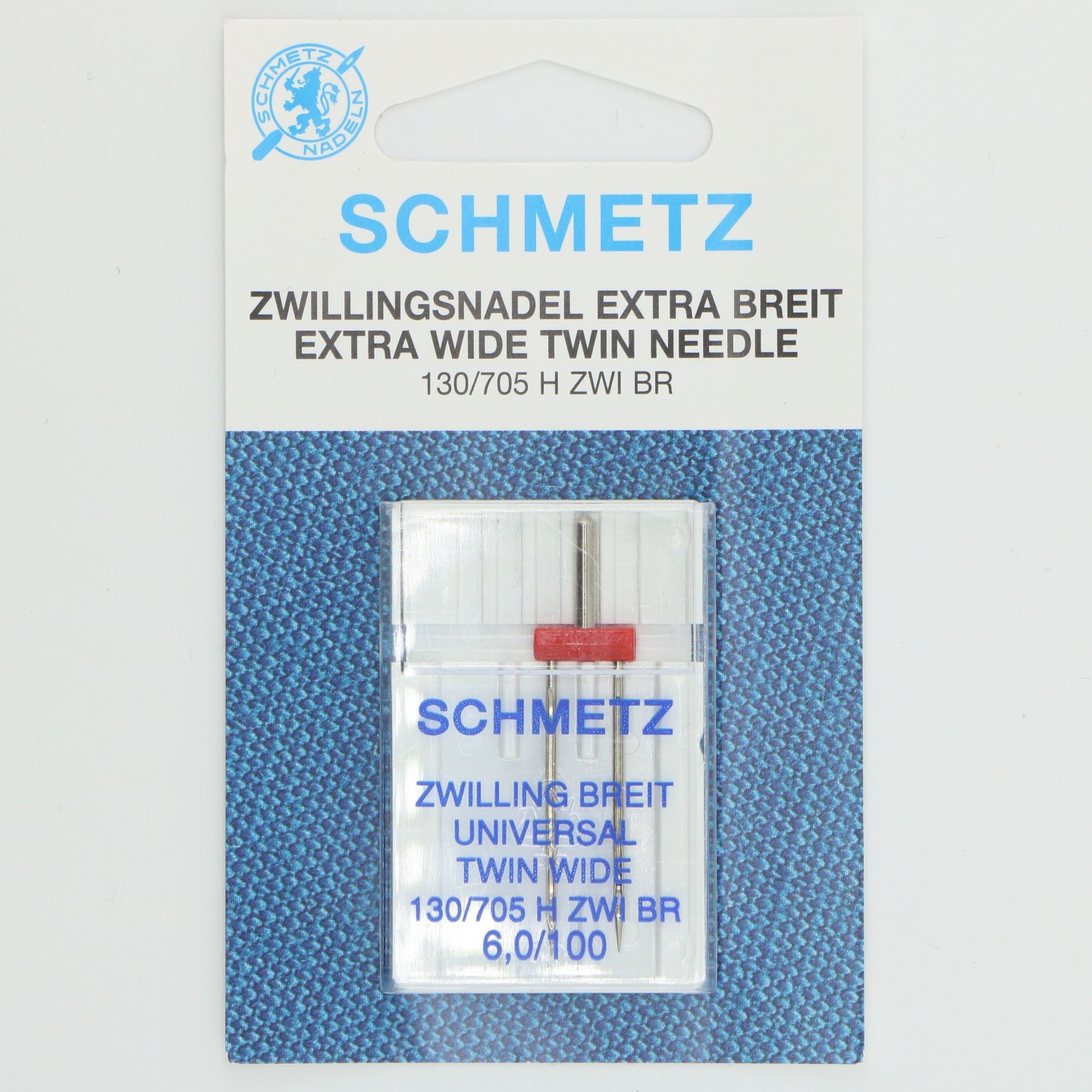Aiguille Double Universelle EC 6,0 NM 100 pour coutures décoratives sur tissus épais