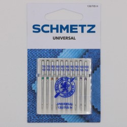 Aiguille Universelle Assortiment NM 70 &agrave; 100 pour tissus fins &agrave; &eacute;pais