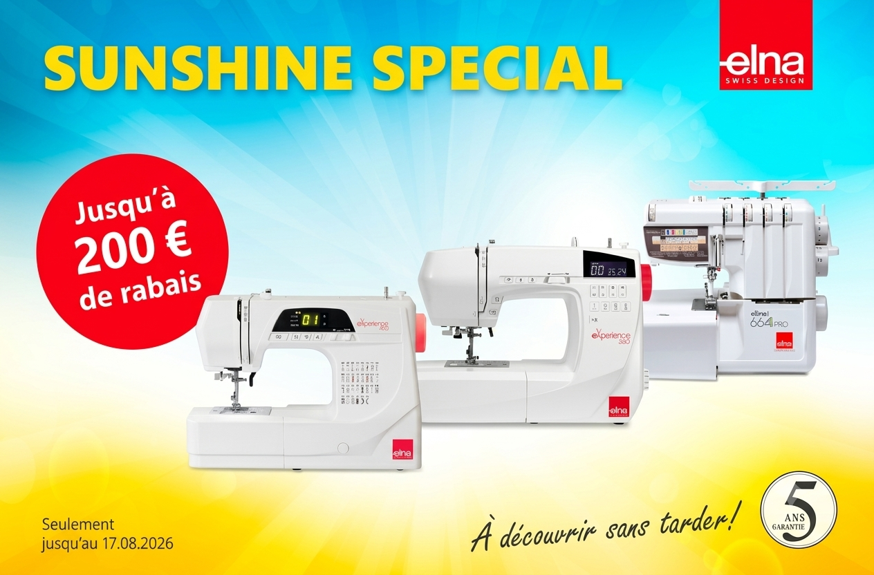  Offres spéciales Elna eXperience et eXtend 664